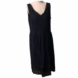 Luxe by Carmen Marc Valvo blue lace dress size 14W